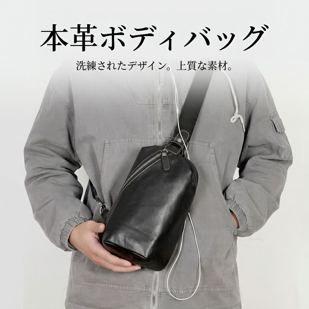 メンズ ボディバッグ 本革 ショルダー バッグ 牛革 ワン ショルダー メンズ おしゃれ バッグ デート30代 40代 カジュアル ボディ バッグ